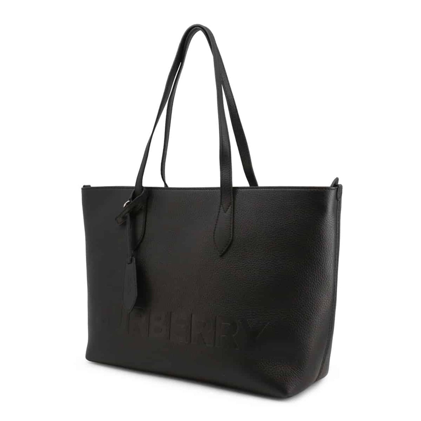 Burberry Shopping bag borsa donna pelle nero promozione logo