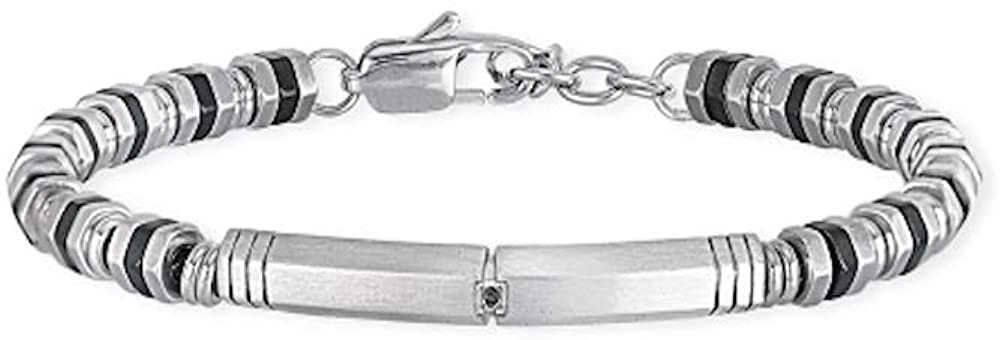 Bracciale Uomo 2Jewels Acciaio Nero e Silver – Modello 232100