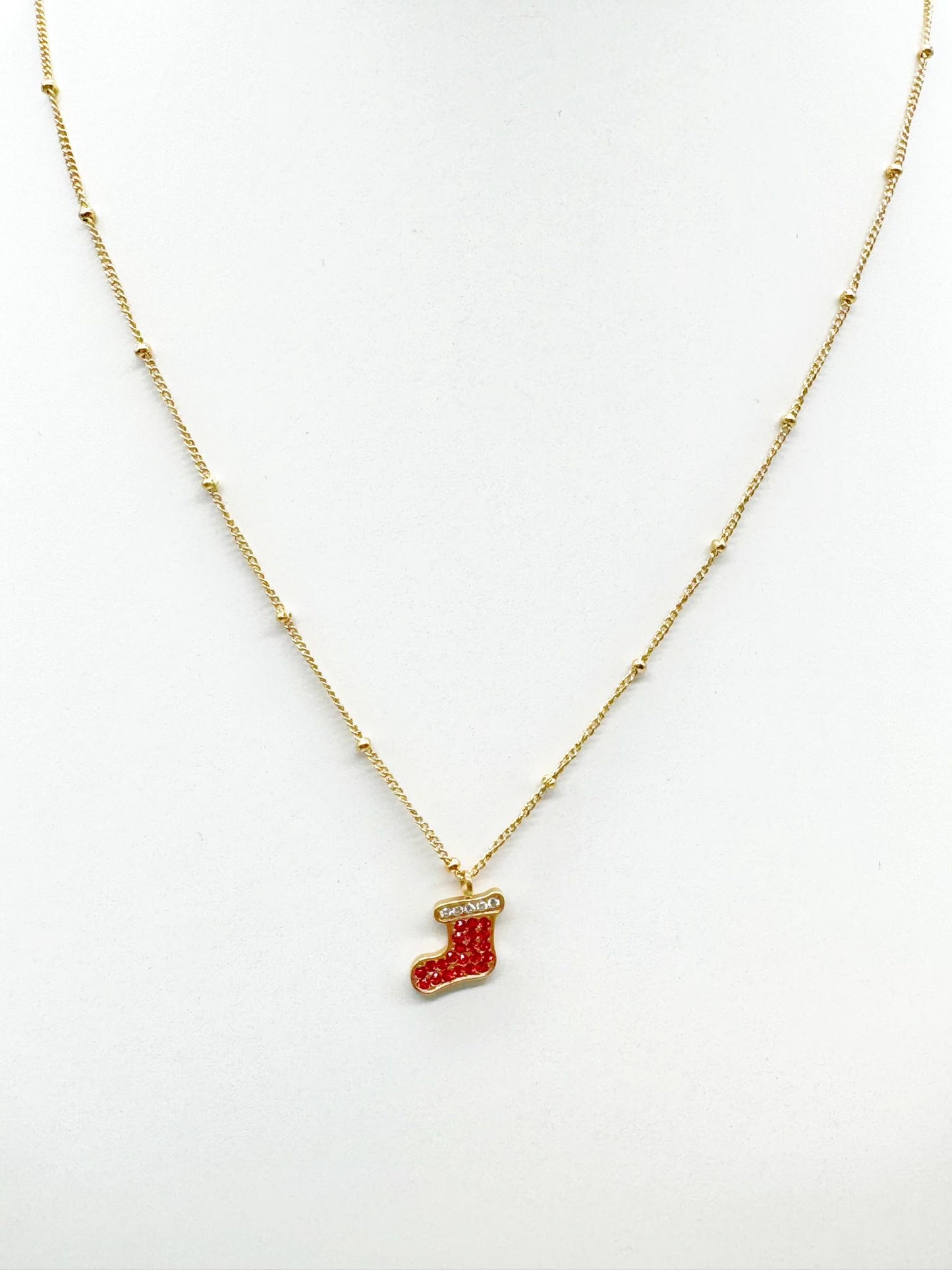 Collana per Donna Natalizia Acciaio Inox - Zirconi Scintillanti 45cm