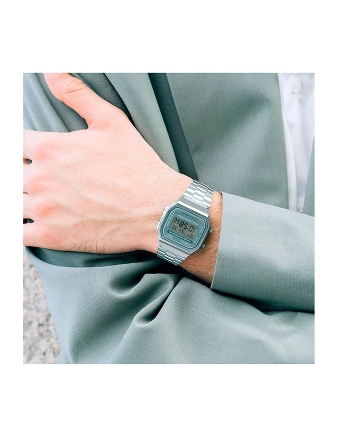 Casio A168WA-3AYES Orologio al Quarzo Vintage Batt.7 anni Multifunzione