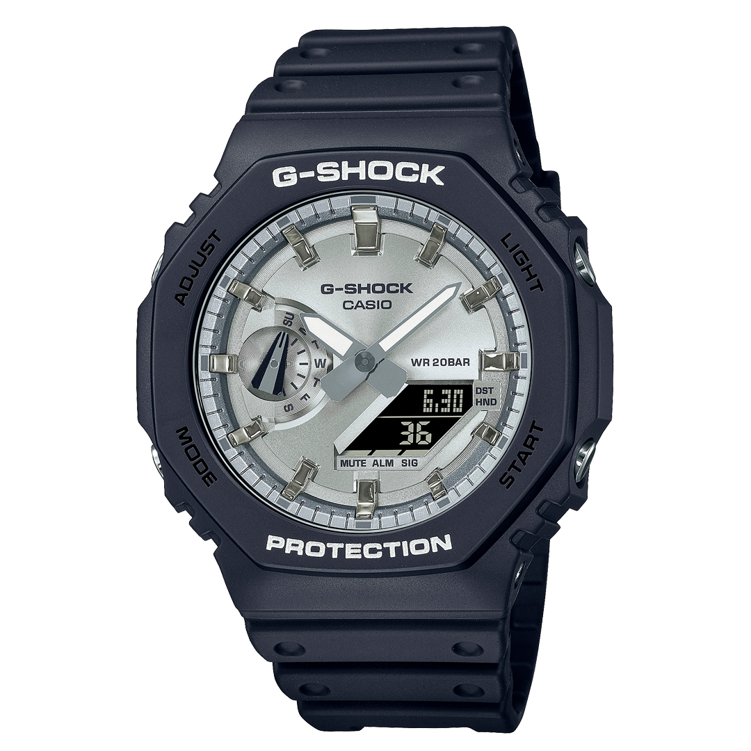 Casio G-SHOCK Orologio Analogico Digitale Silicone Nero Sportivo GA-2100SB-1AER