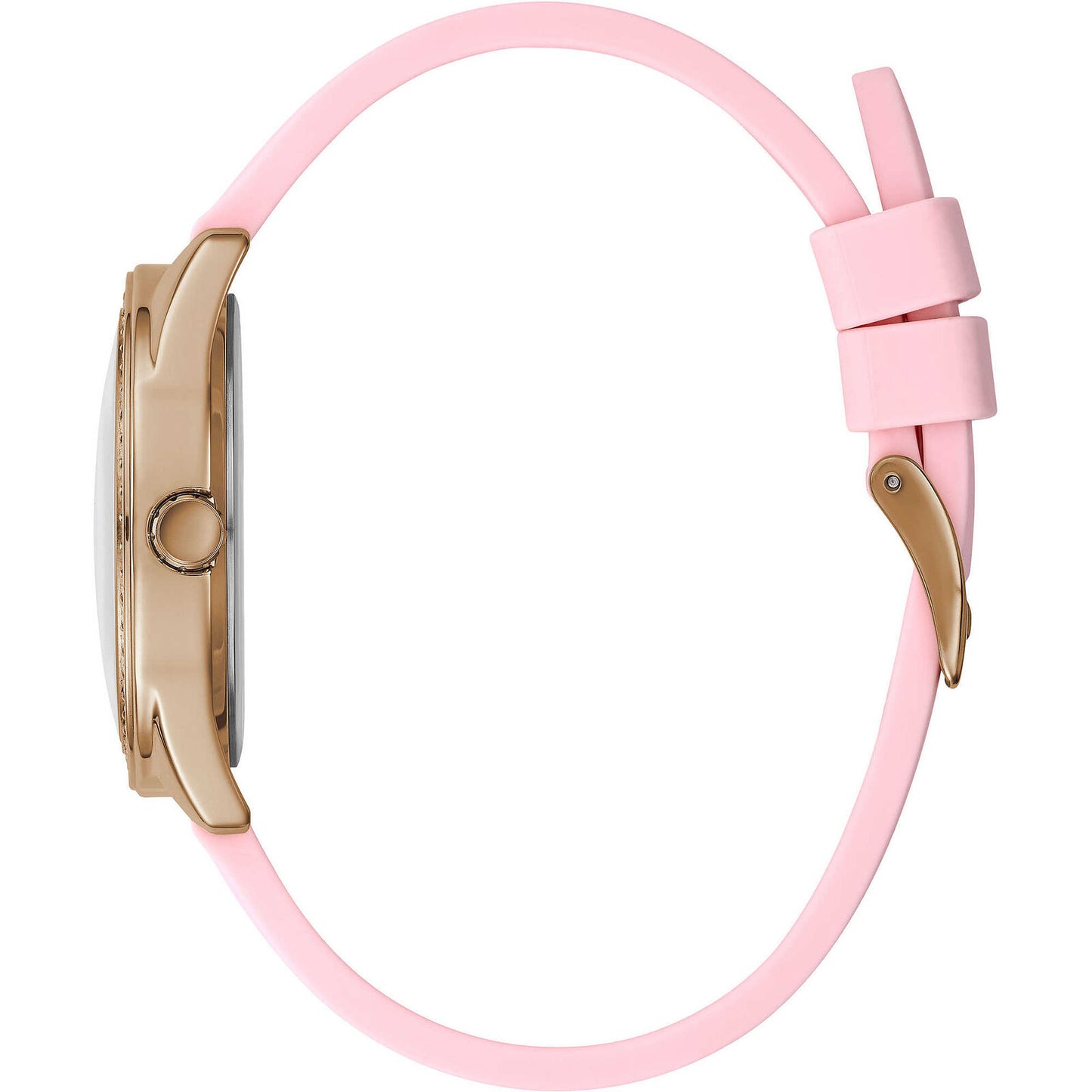GUESS OROLOGIO AL QUARZO DA DONNA CON CINTURINO IN SILICONE ROSA TRENDY GW0007L1
