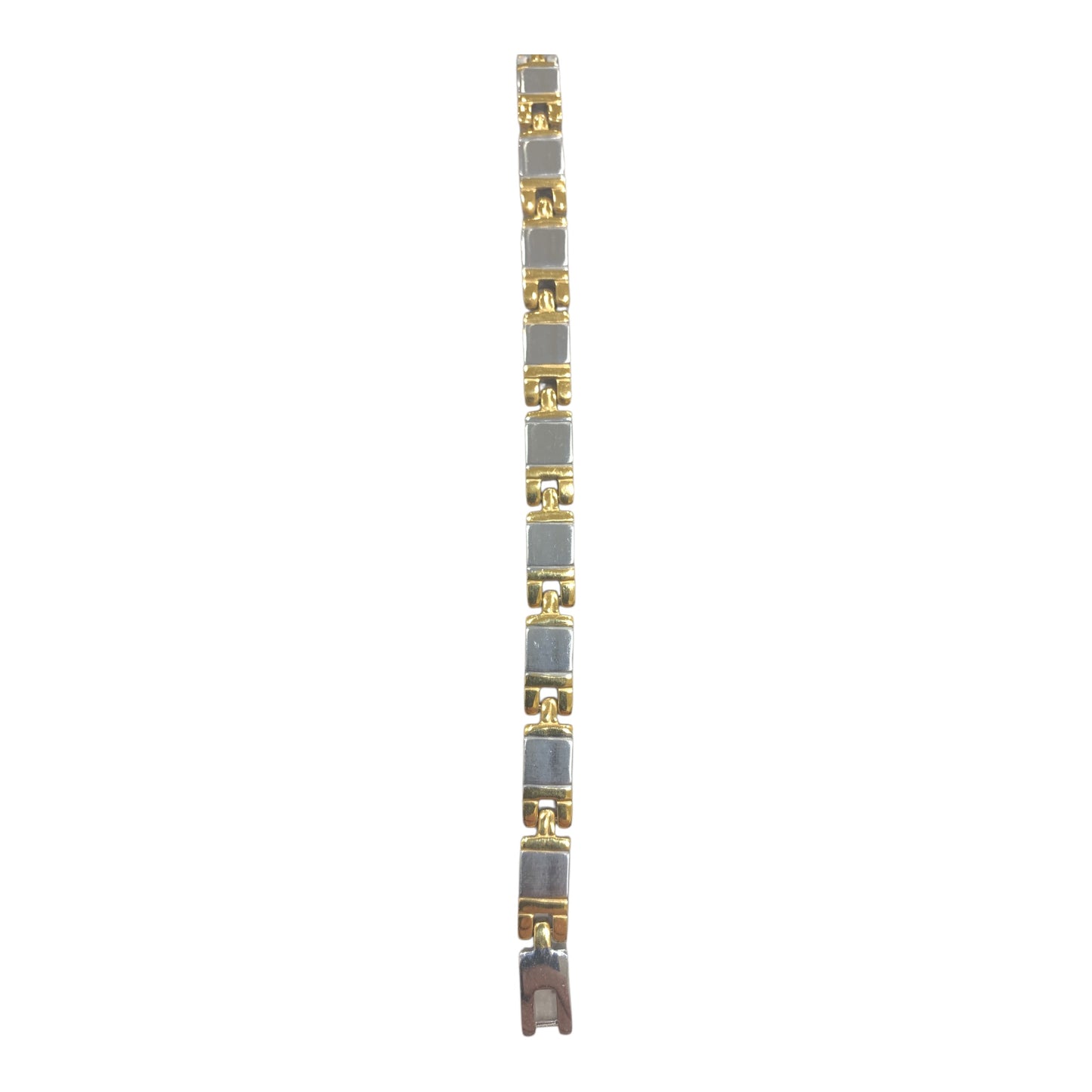 Bracciale Uomo Bicolore Oro Argento in Acciaio Inossidabile Elegante