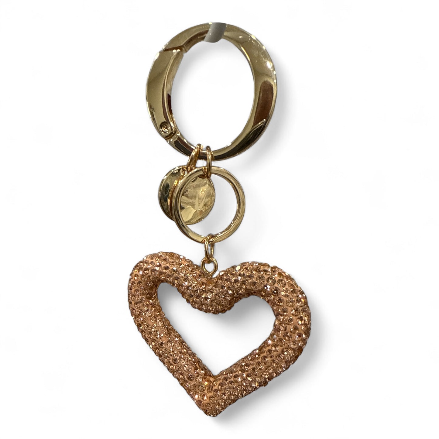 Portachiavi con Ciondolo in Strass e Finiture Dorate