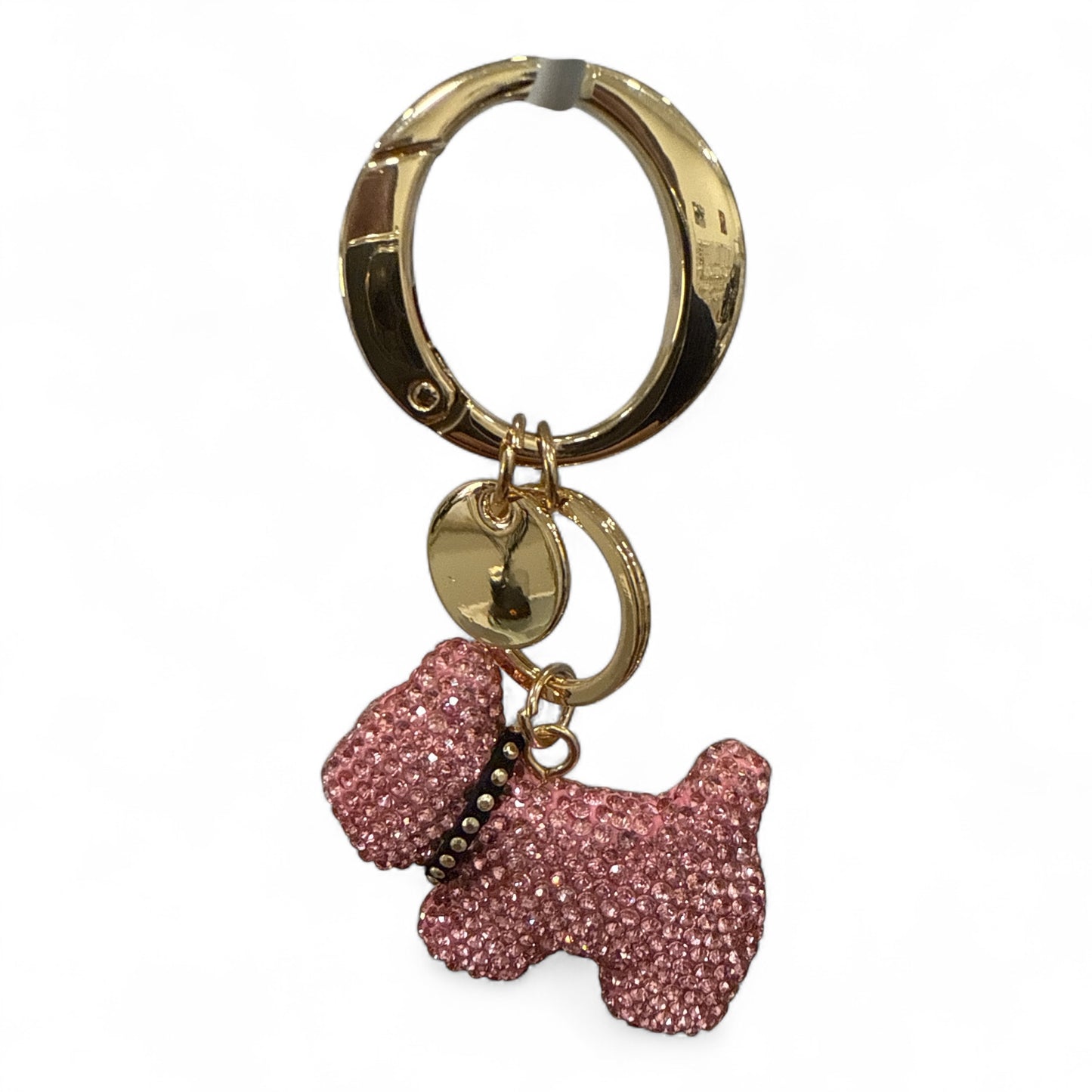 Portachiavi con Ciondolo in Strass e Finiture Dorate