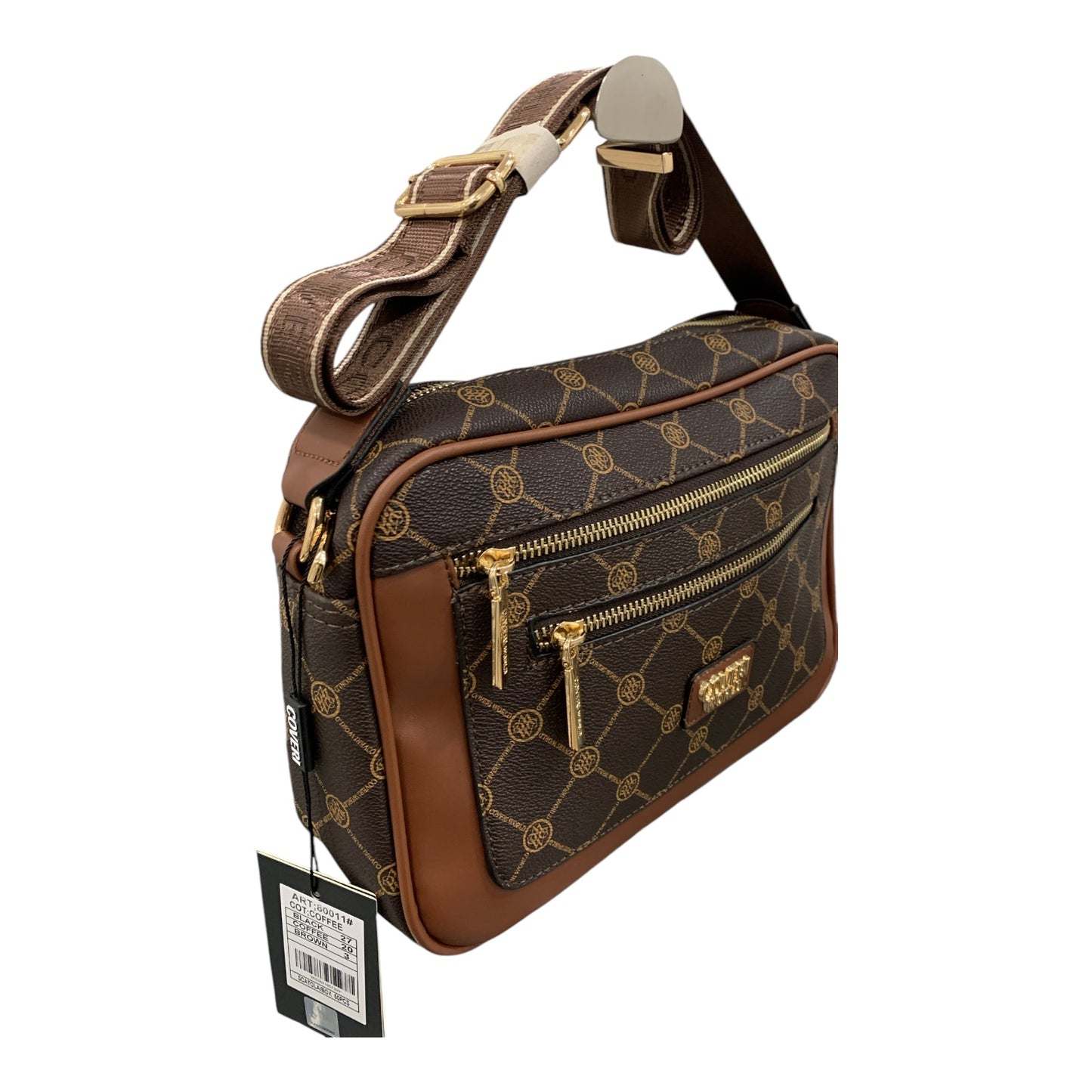 Enrico Coveri World Borsa Per Donna Con Tracolla Regolabile Coffee Zip 80011