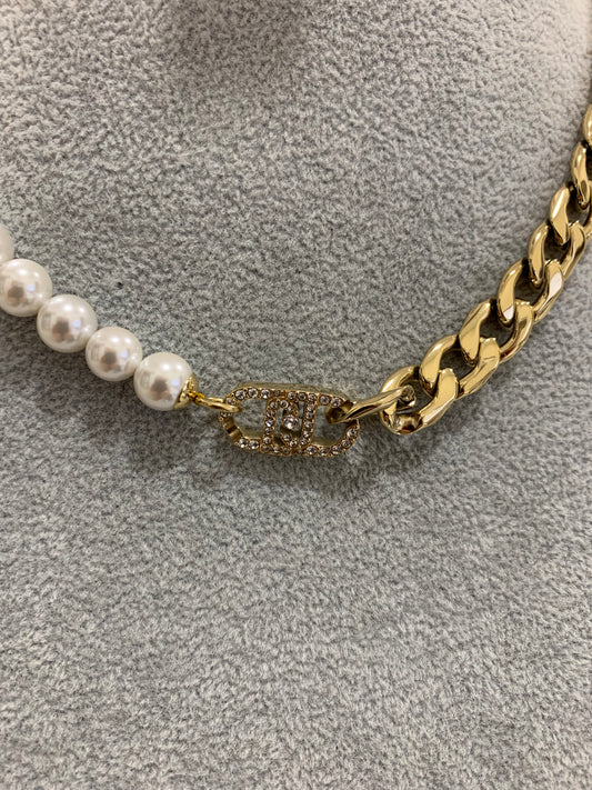 LIUJO COLLANA CON PERLE E CATENA GROUMETTE PER DONNA LJ1990