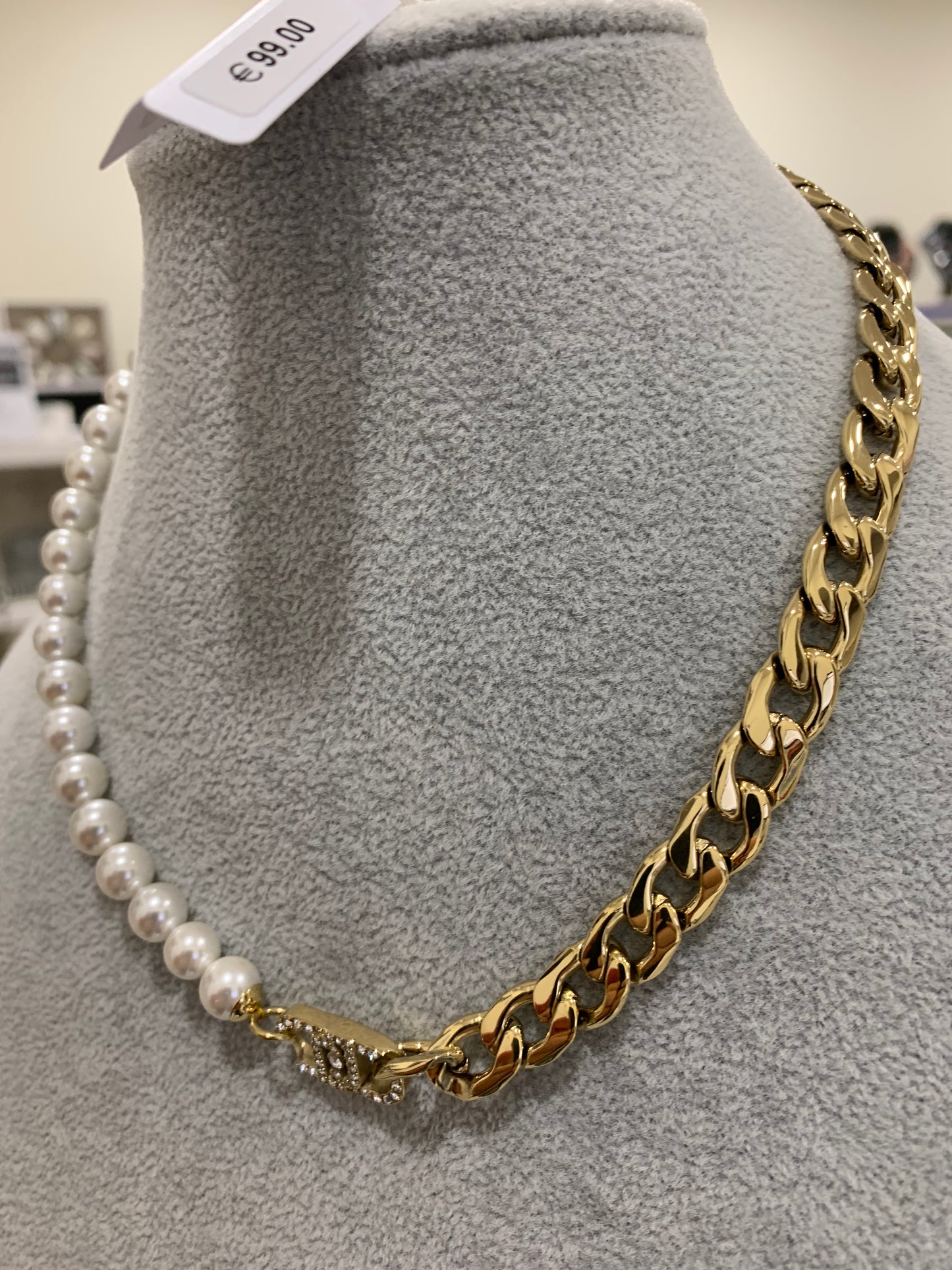 LIUJO COLLANA CON PERLE E CATENA GROUMETTE PER DONNA LJ1990