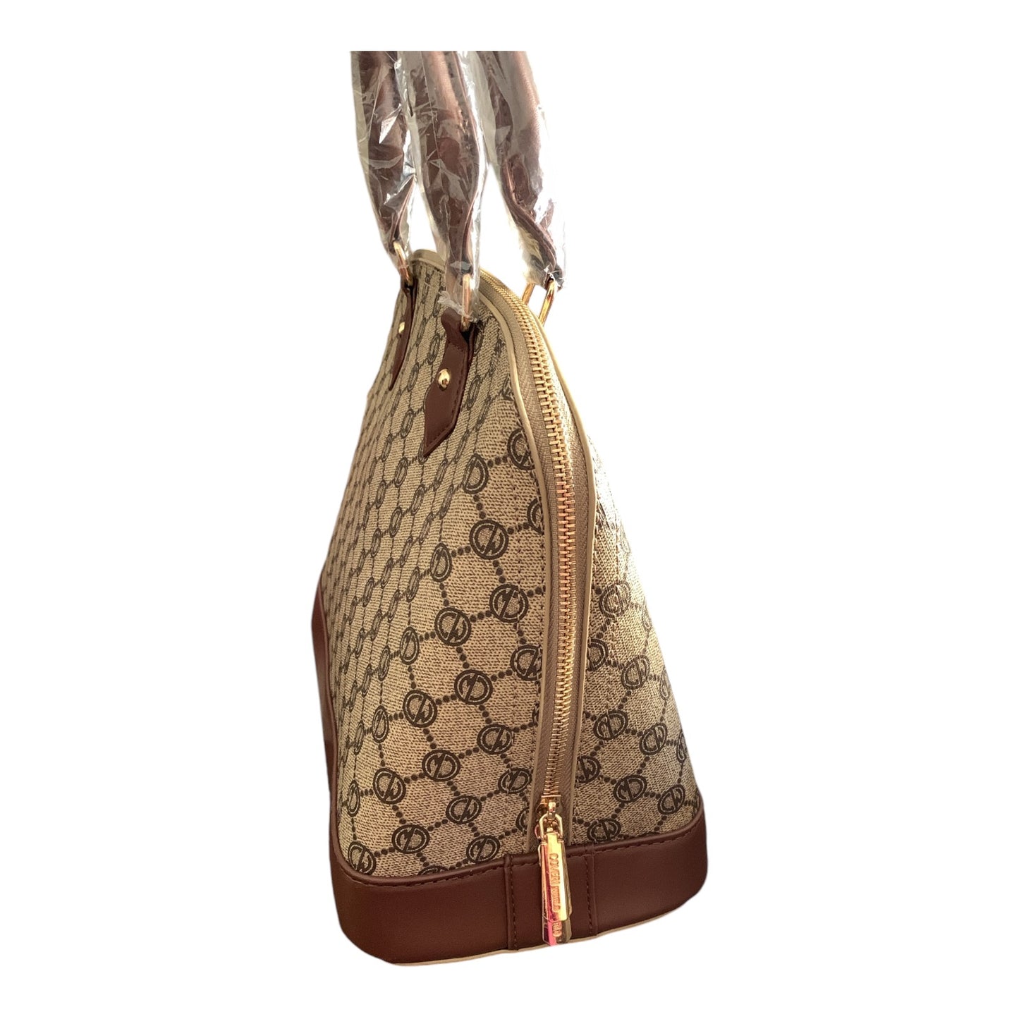 Enrico Coveri World Doppia Borsa Sintetico Marrone Da Donna Con Tracolla