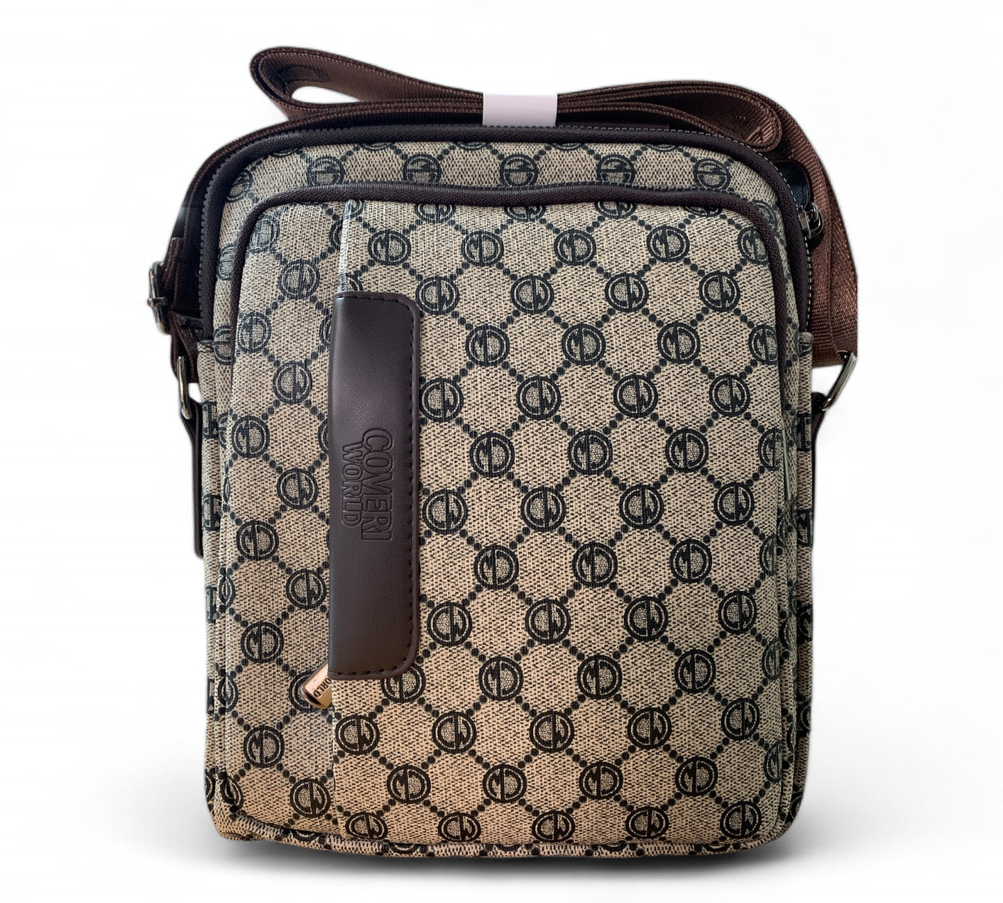 Enrico Coveri World Borsello A Tracolla Da Uomo In Sintetico Marrone Sconto Mf