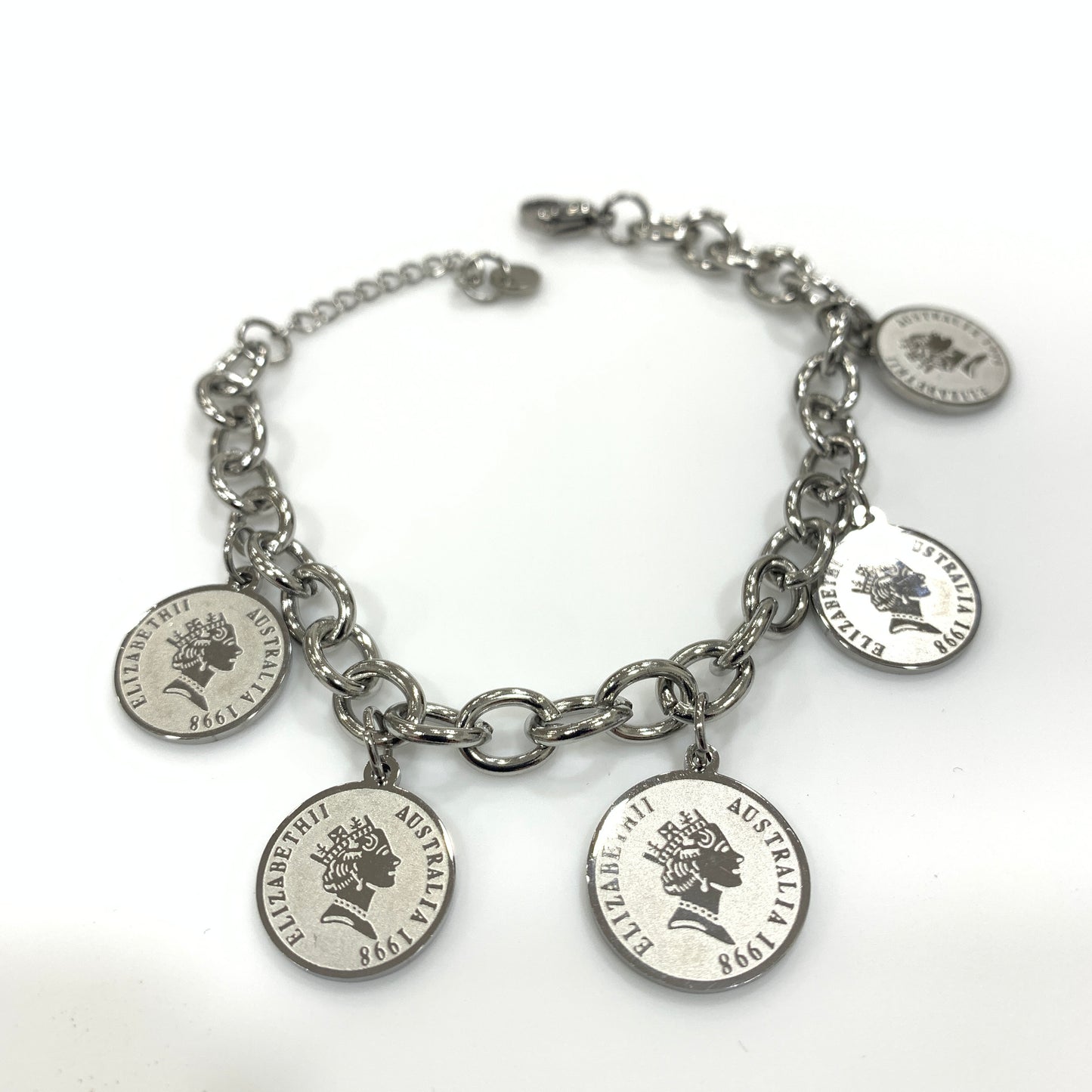 Bracciale acciaio Steel con ciondoli per donna MF