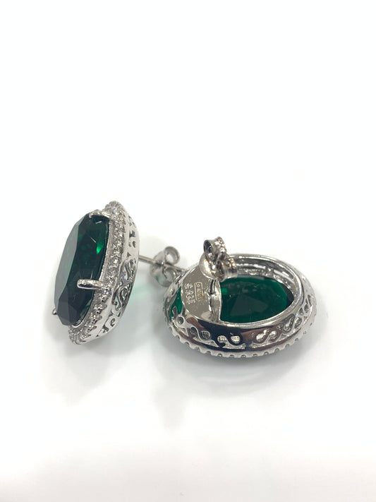 Orecchini in argento 925 e zaffiri sintetici e zirconi bianchi per donna Passionedele