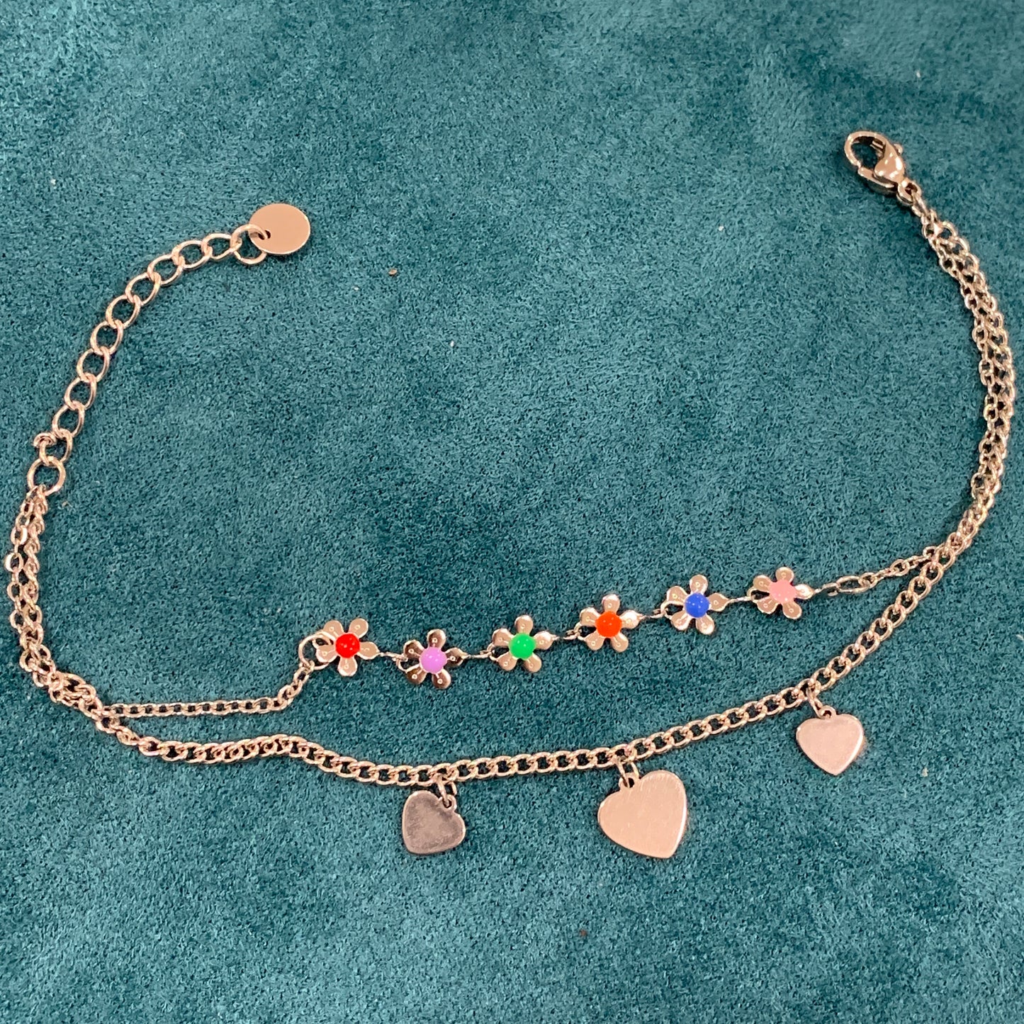 Bracciale in acciaio Steel doppio filo con pendenti per donna MF