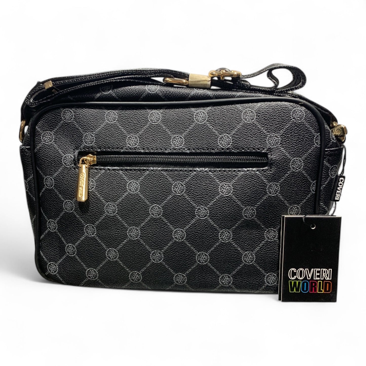 Enrico Coveri World Borsa Con Tracolla Per Donna Sintetico Nero Black Zip Sottocosto