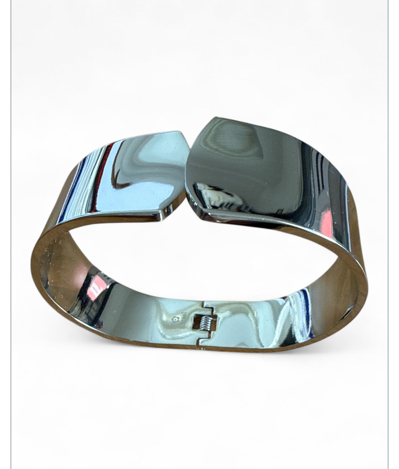 Bracciale rigido donna acciaio inox argento/oro design minimal lucido