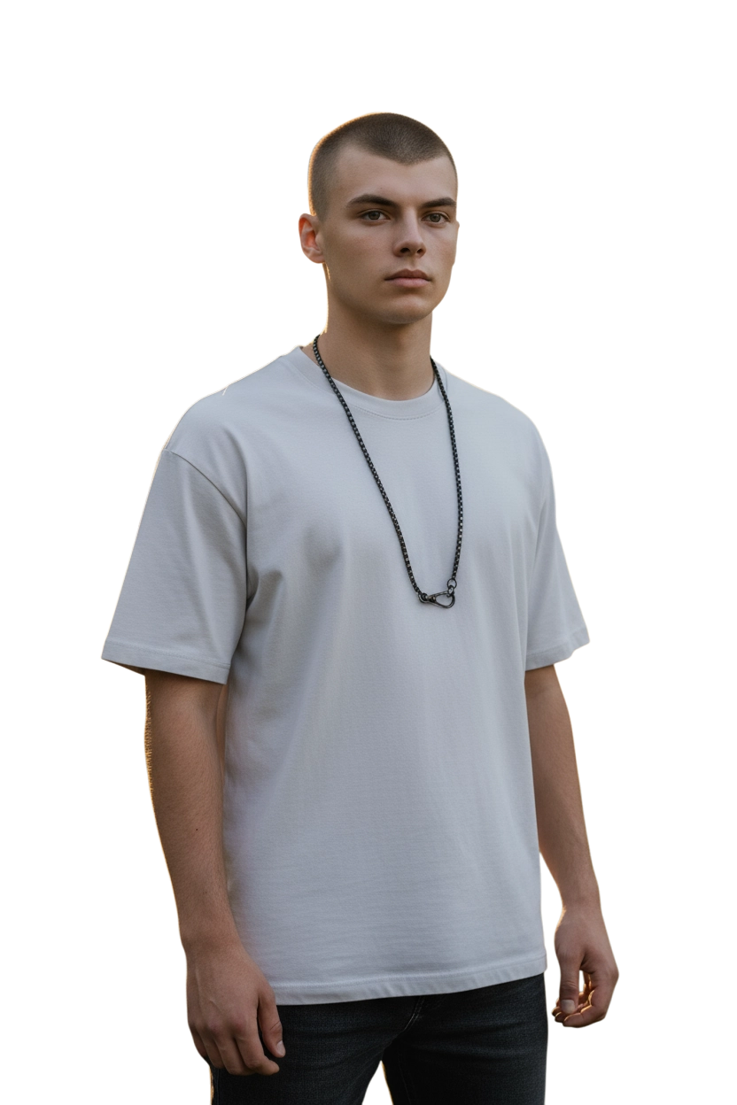 Collana Uomo Acciaio 316L Ipoallergenica con Moschettone — Effetto Vissuto Urban
