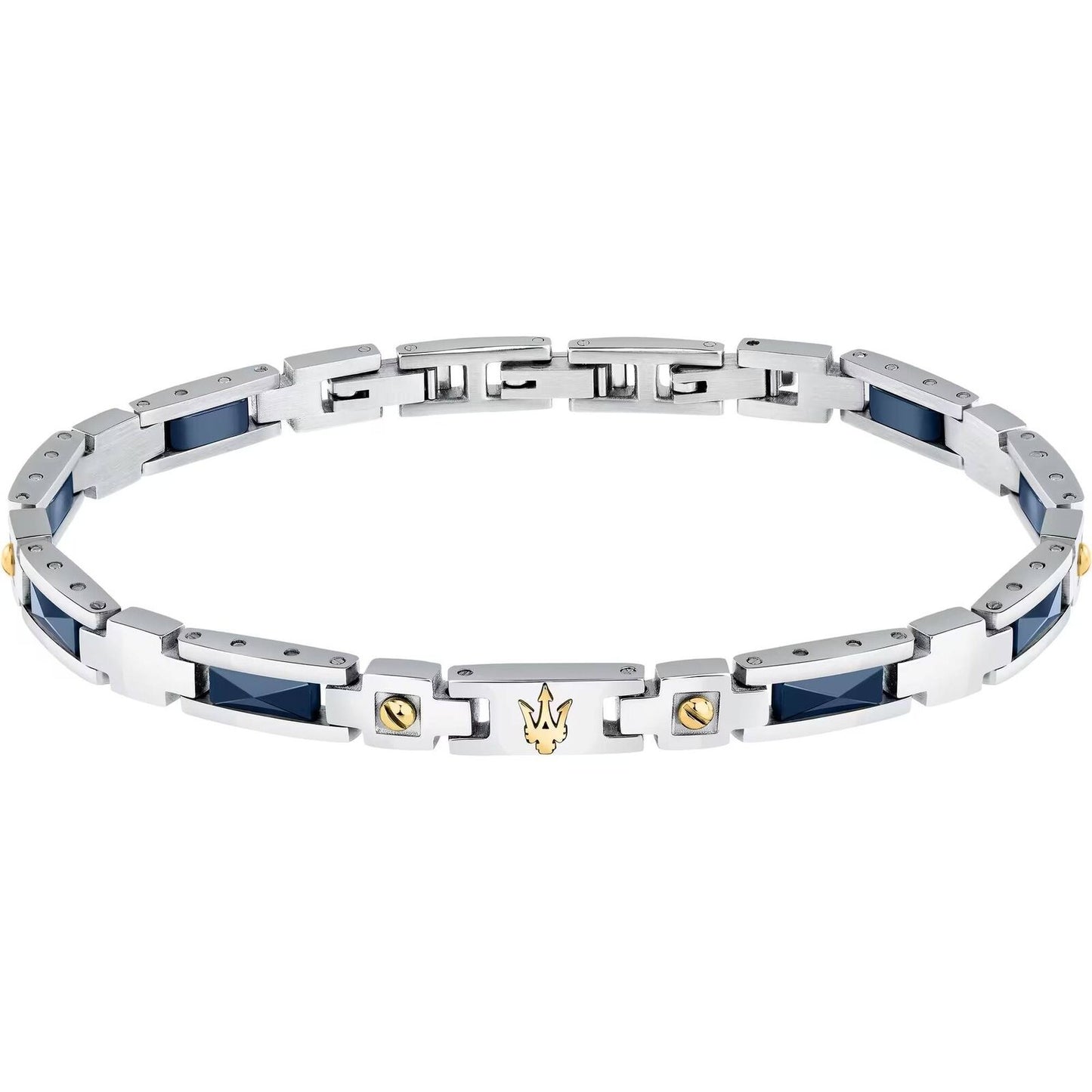Maserati Bracciale In Acciaio Da Uomo Con Logo Visibile