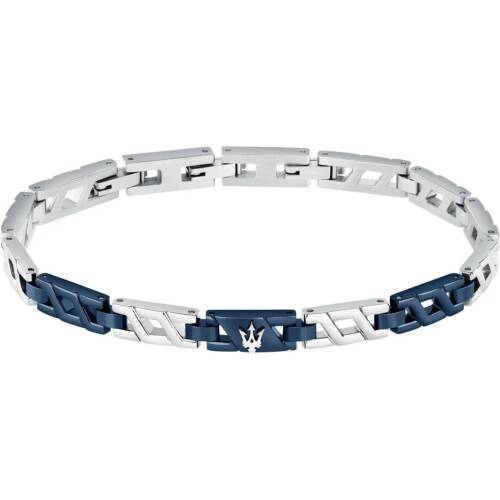 BRACCIALE BRACCIALETTO ACCIAIO UOMO MASERATI LOGO