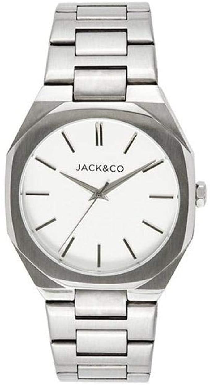 Orologio da polso per uomo in acciaio quarzo bianco JACK&CO sottocosto