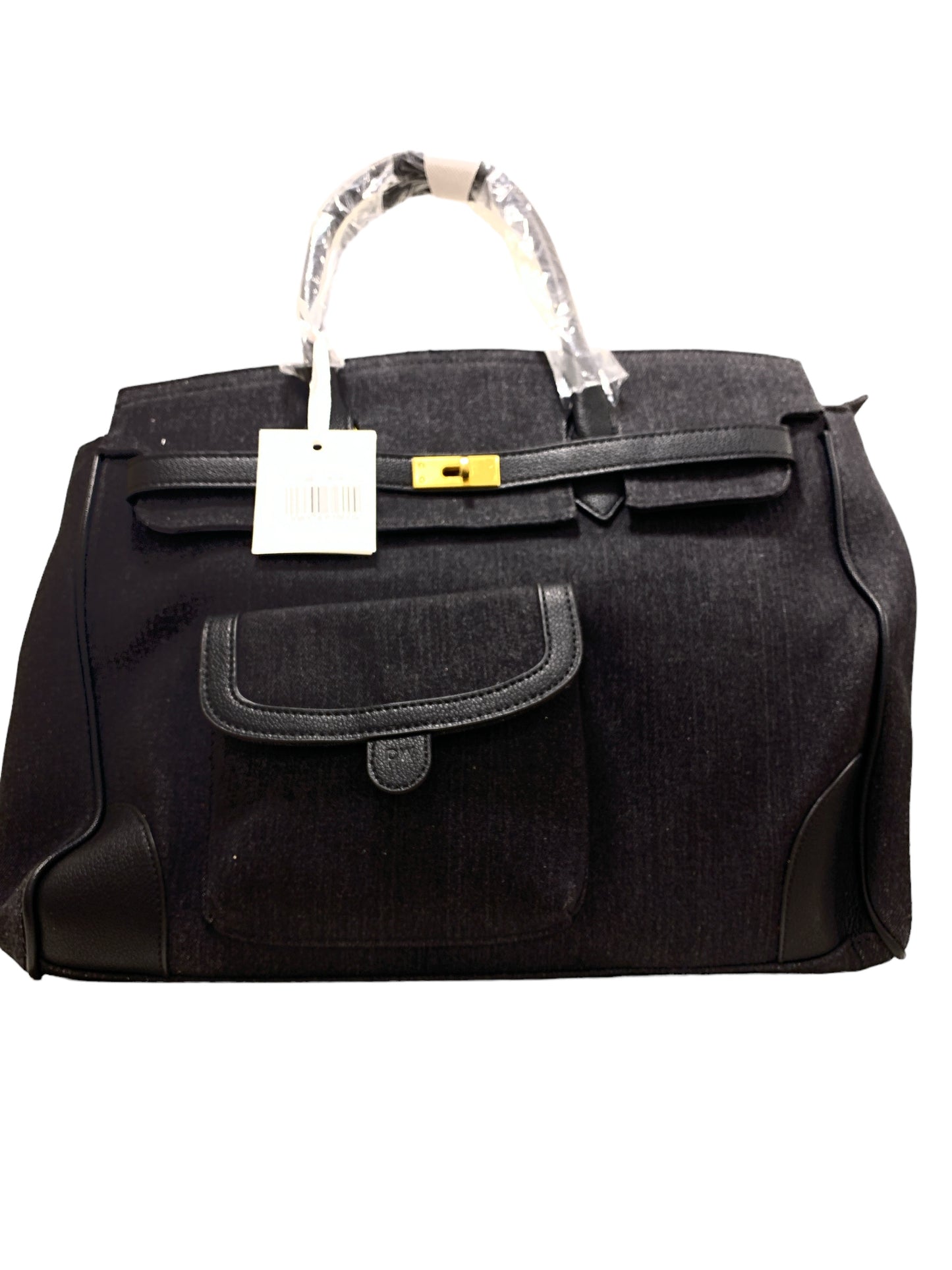 Enrico Coveri World Borsa Da Donna In Sintetico Nero Con Manici Sottocosto