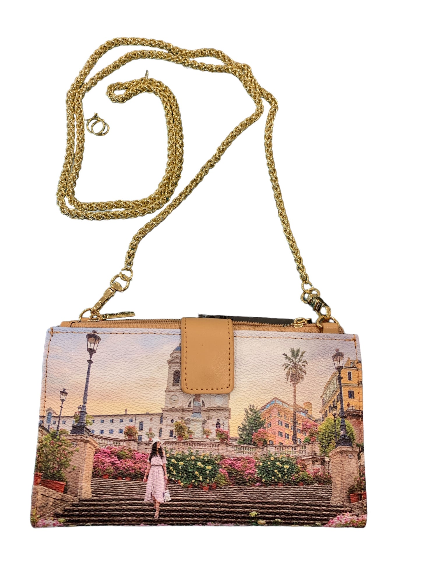Borsetta Pochette con tracolla in metallo Ynot per donna documenti monete