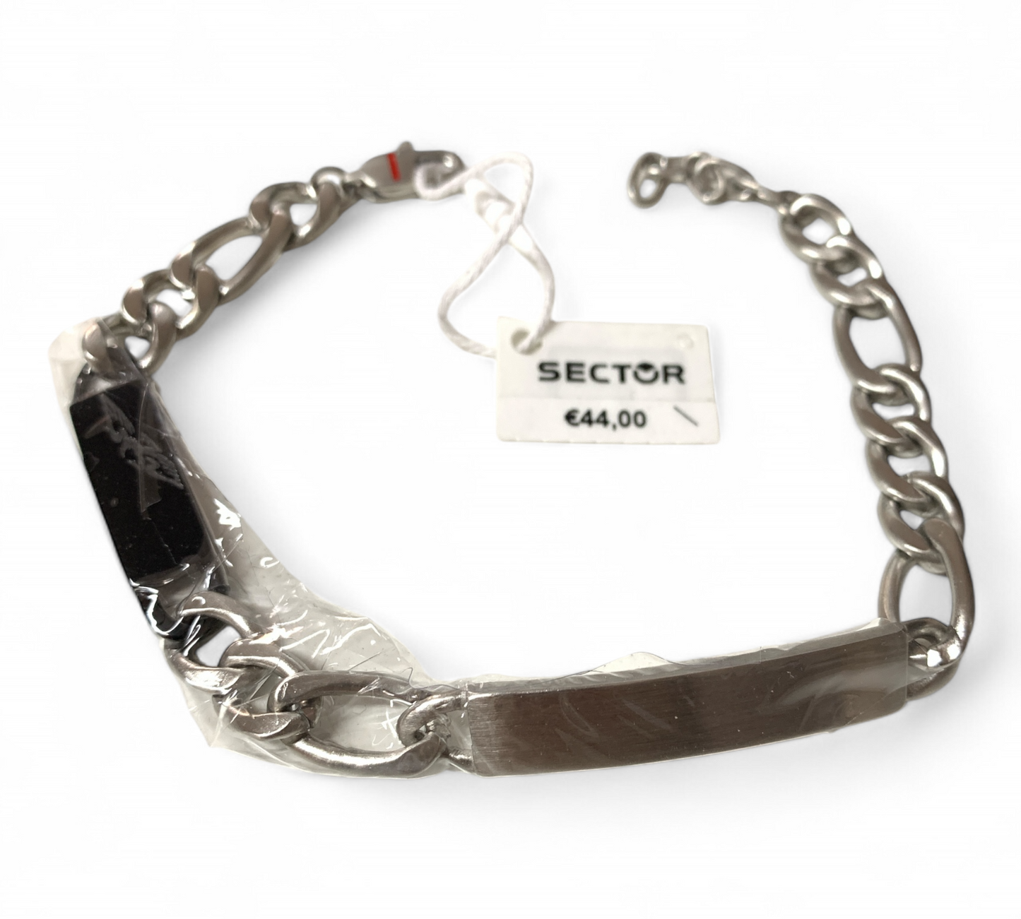 Sector Bracciale In Acciaio Satinato Con Piastrina Da Uomo Sconto