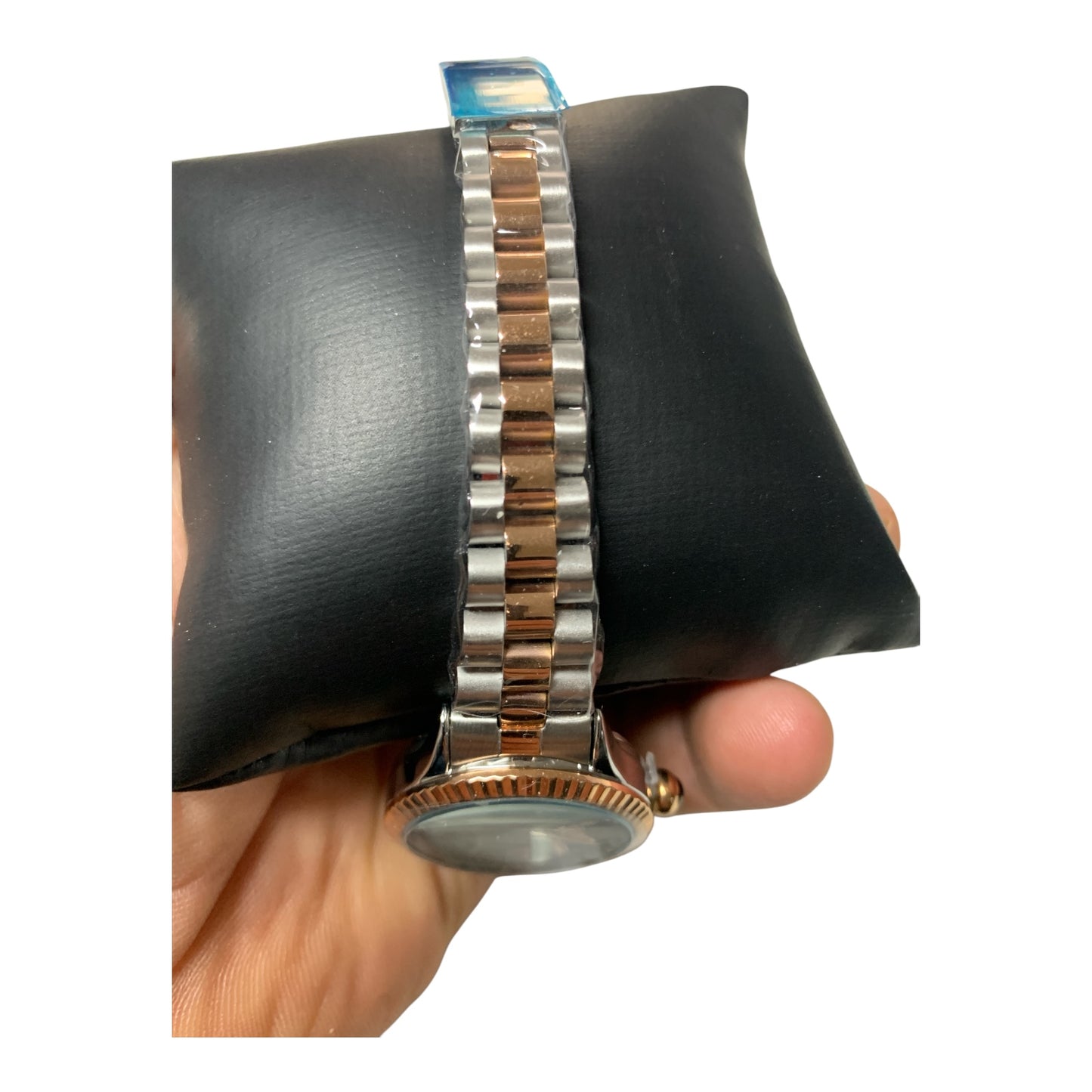 Orologio Donna Hoops Solo Tempo - Bracciale Acciaio E Quadrante Nero - Collezione New Luxury Silver and Gold