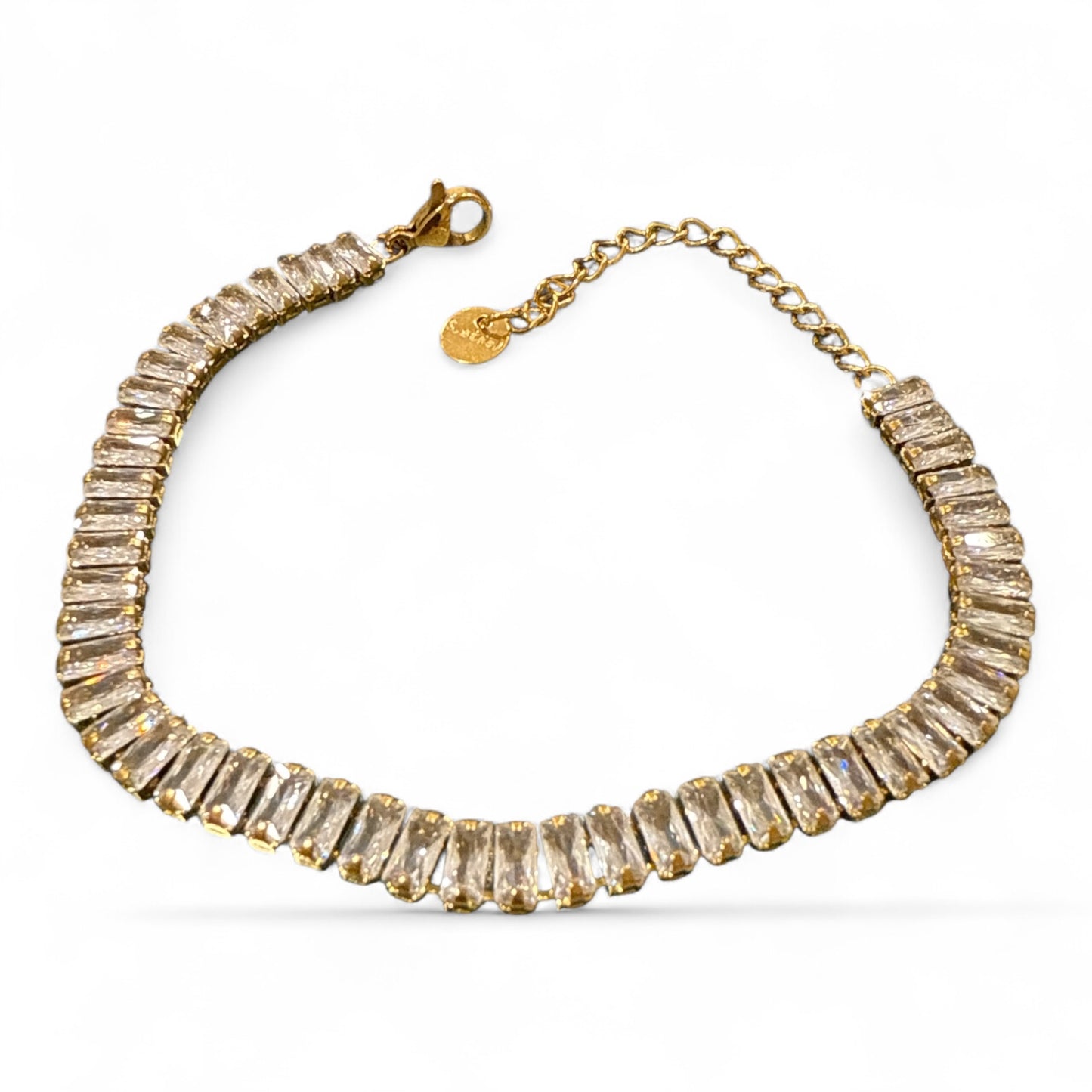 Bracciale Donna Elegante Zirconi Baguette Regolabile – Gioielli Moda Idea Regalo Cerimonia
