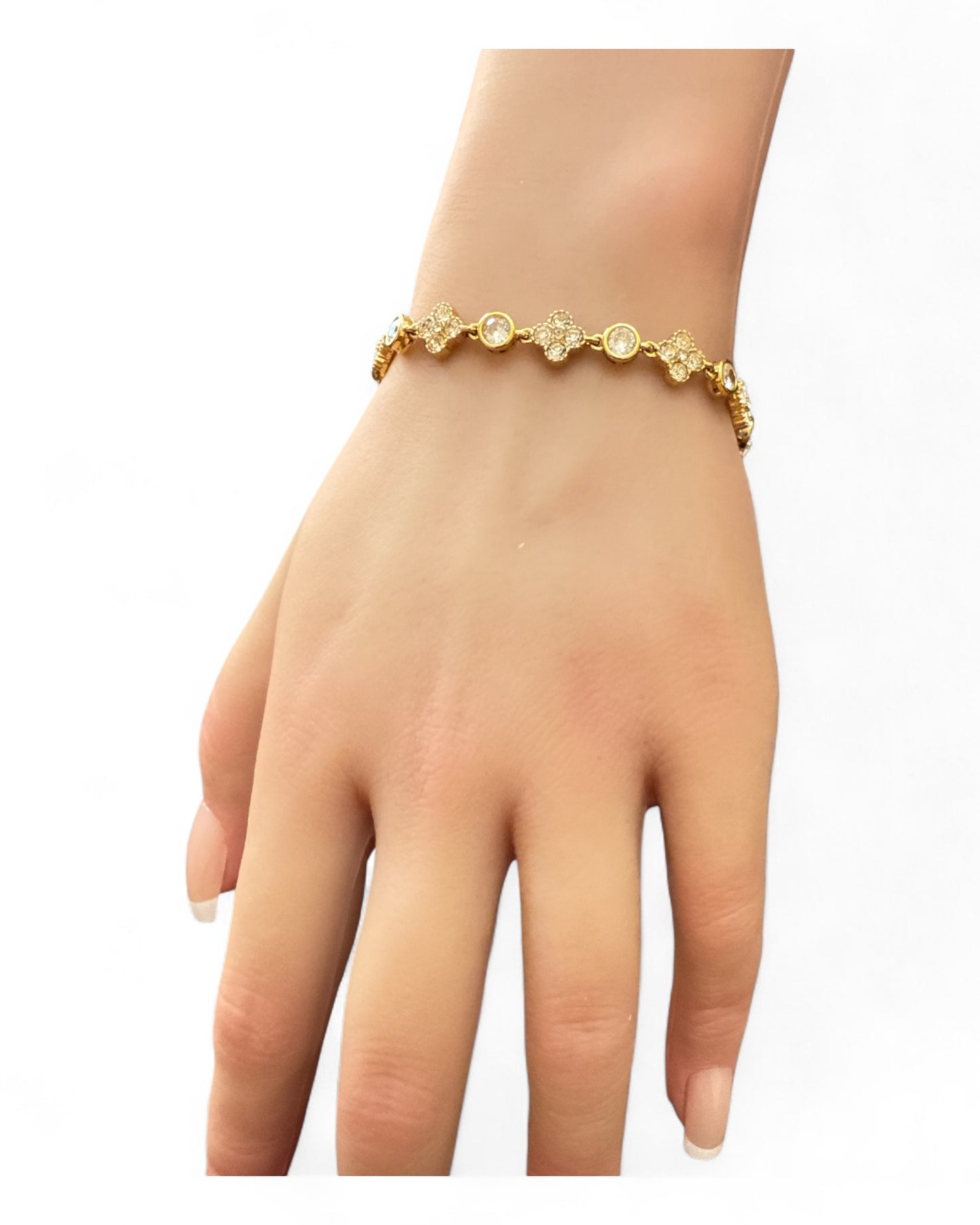 Bracciale Tennis donna elegante cristalli colorati placcato oro/argento moda lusso
