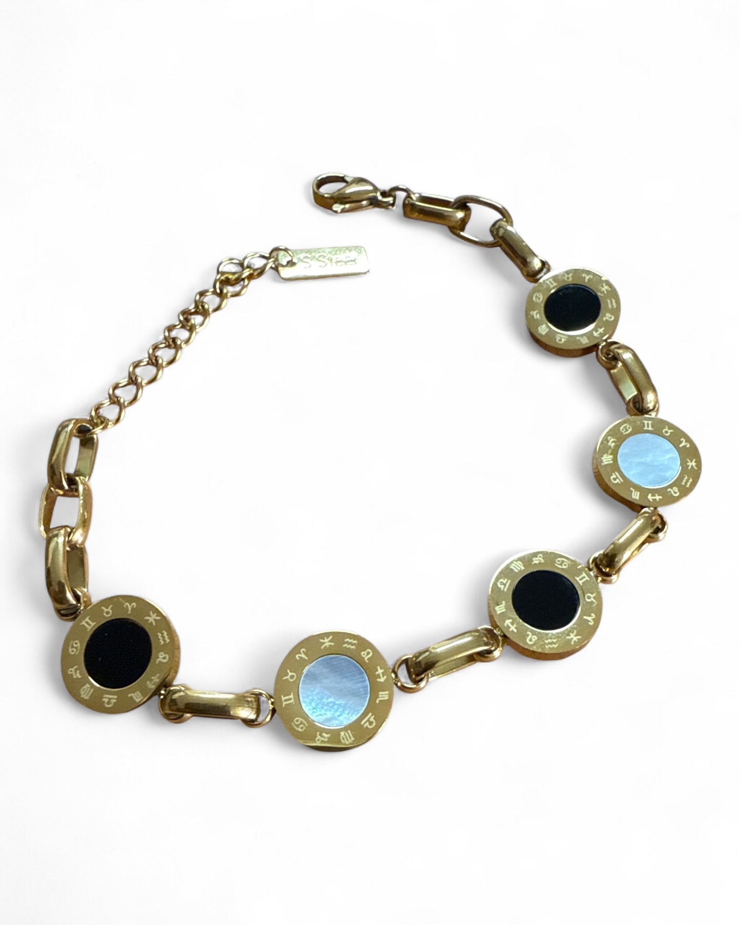 Bracciale Donna Oro/Argento Simboli Zodiacali | Gioiello Elegante Regolabile