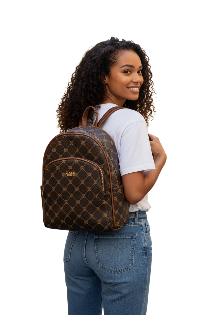 Zaino Enrico Coveri World Marrone Unisex - Pratico e Resistente