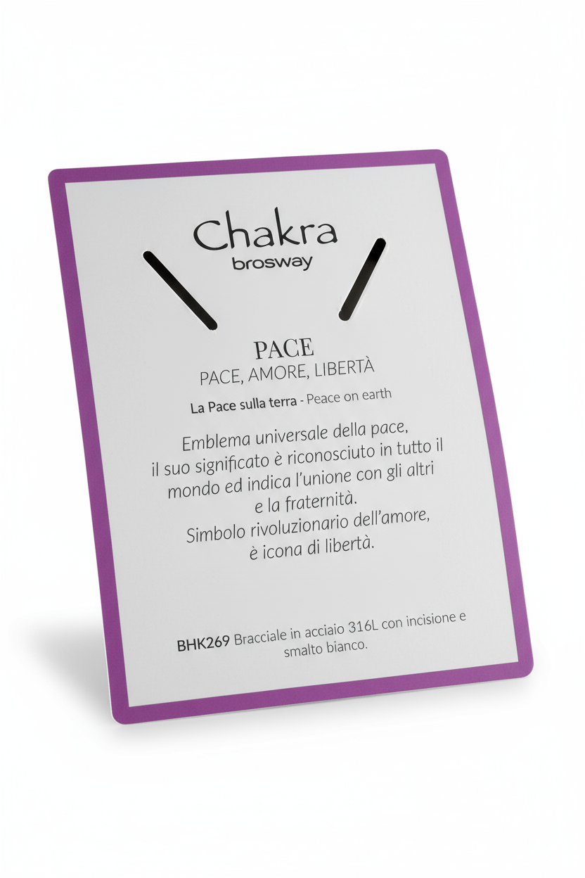 Bracciale Brosway Chakra BHK269 Pace in acciaio 316L con smalto bianco