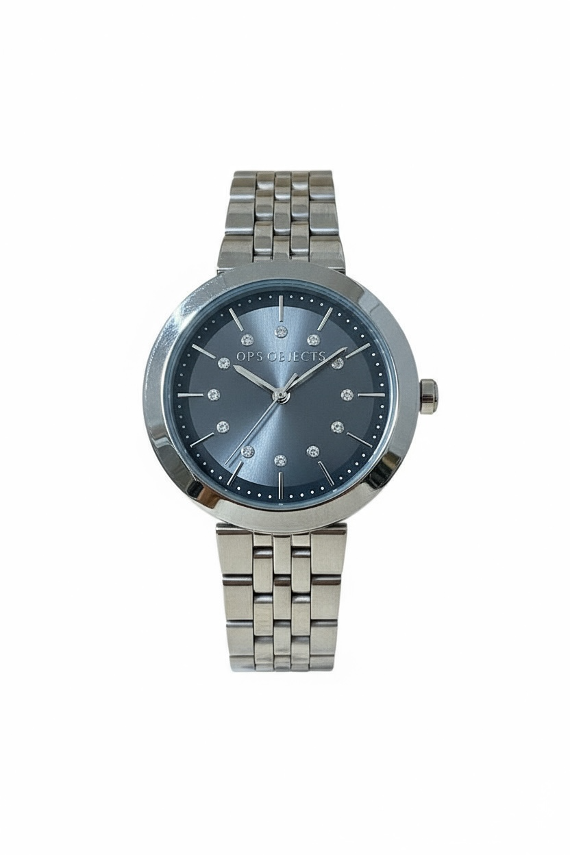 Orologio Donna OpsObjects Acciaio con Cristalli Bianchi