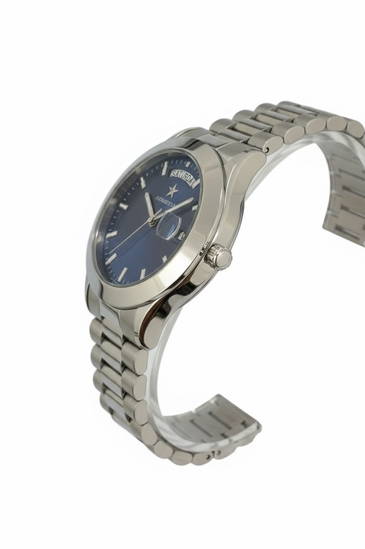 NUOVO Hoops Orologio Uomo 2620M-S03 Acciaio Quadrante Blu Day-Date Design Moderno