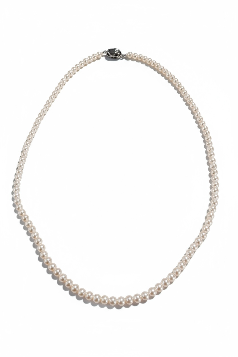 Collana Perle Rosa Sfumate - Eleganza Moderna in Vetro e Acciaio Inox