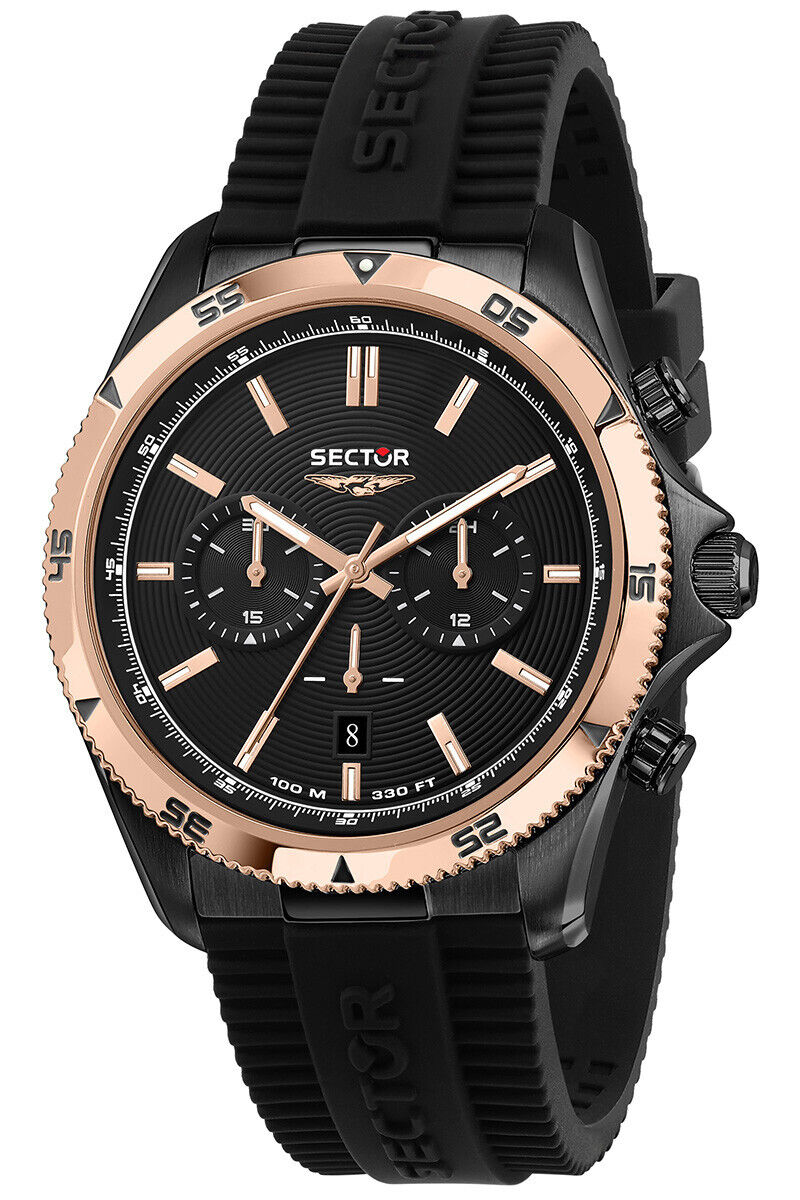 Orologio da polso SECTOR 650 Cronografo Quarzo Nero Silicone