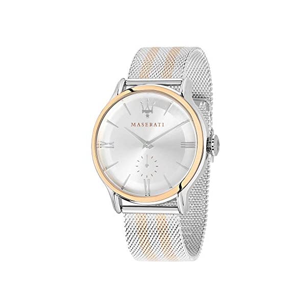 Orologio da Uomo Maserati Epoca R8853118005 Quadrante Argento, Bracciale in Acciaio