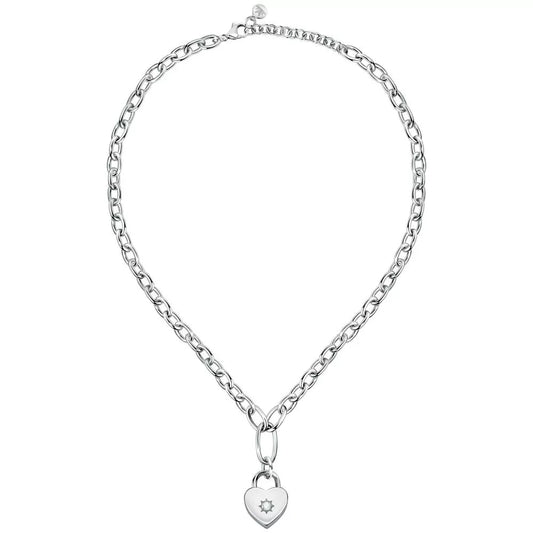 Collana Donna Morellato Acciaio Pendente Cuore Lucchetto Abbraccio SAUB04