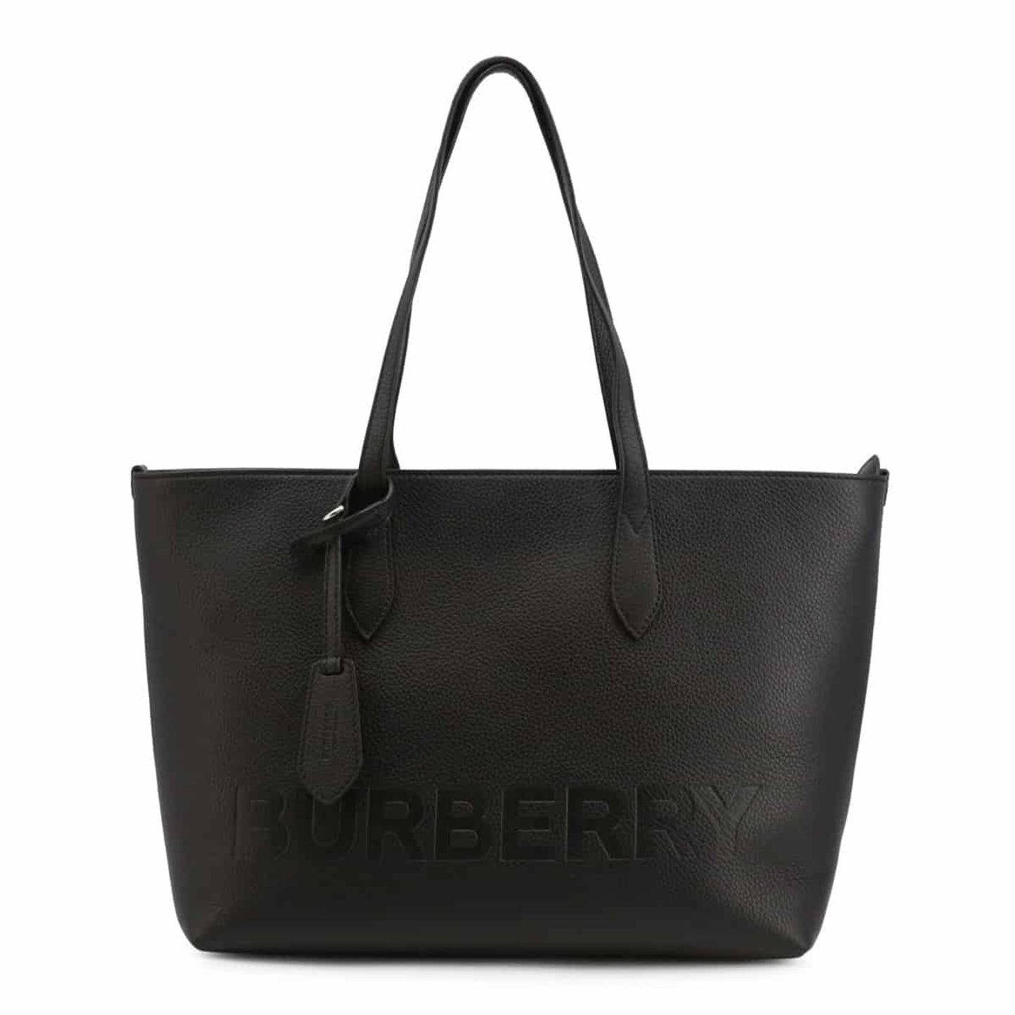 Burberry Shopping bag borsa donna pelle nero promozione logo