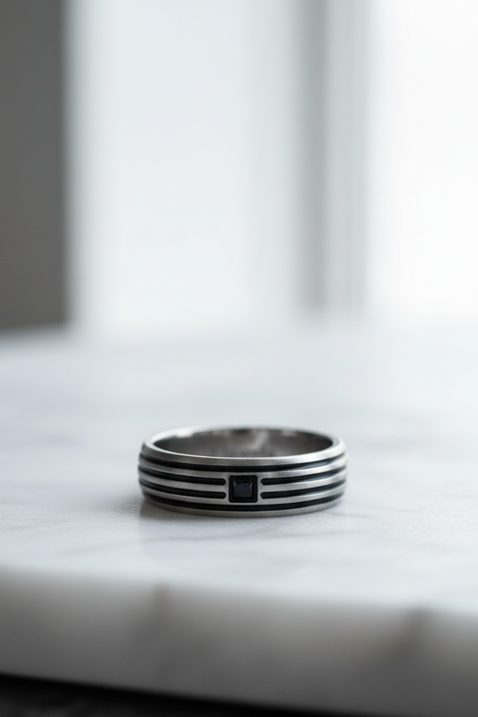 Dettaglio scanalature banda acciaio