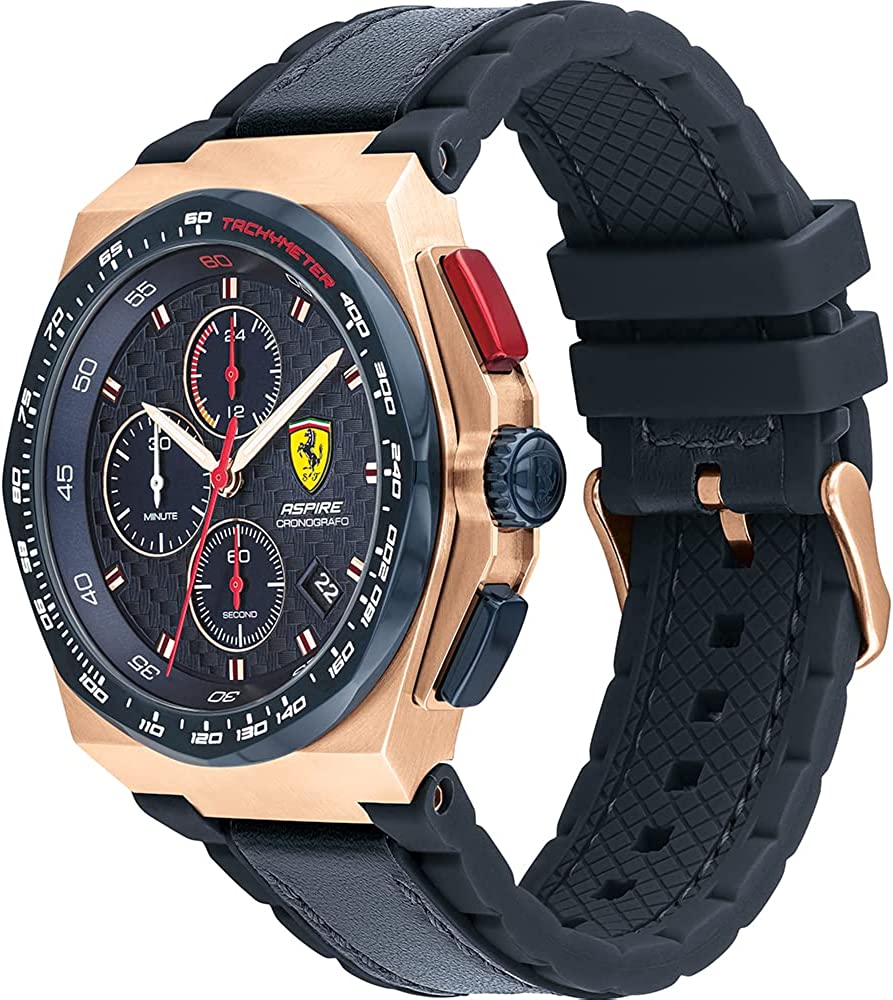Scuderia Ferrari Orologio Cronografo Quarzo Uomo con Cinturino in Silicone 0830793