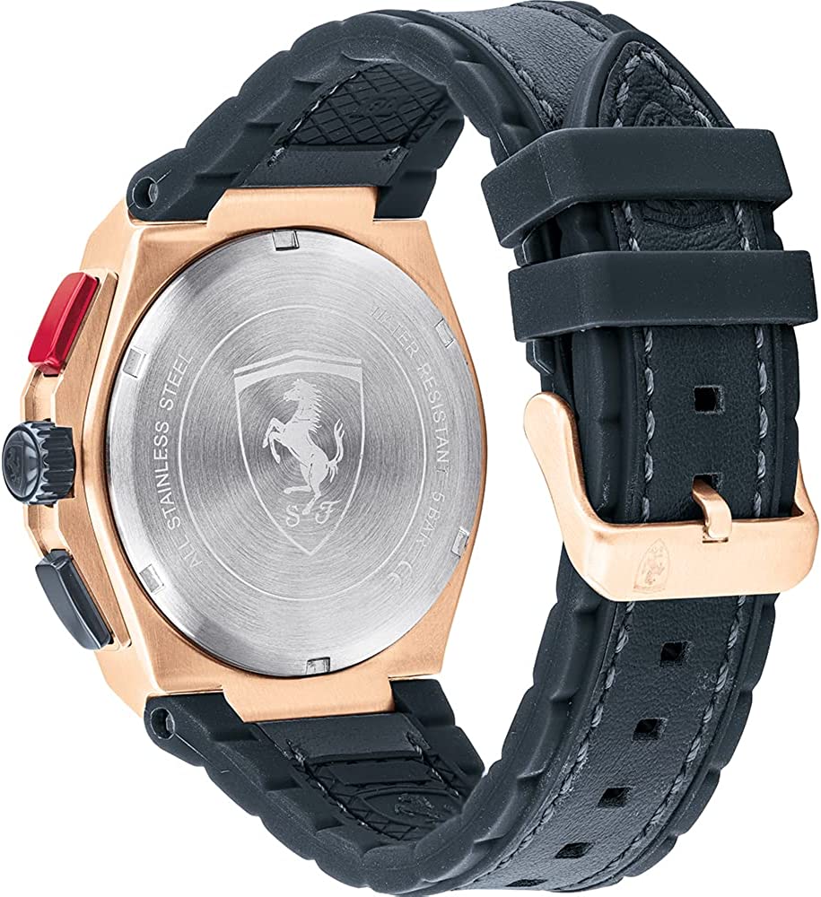 Scuderia Ferrari Orologio Cronografo Quarzo Uomo con Cinturino in Silicone 0830793