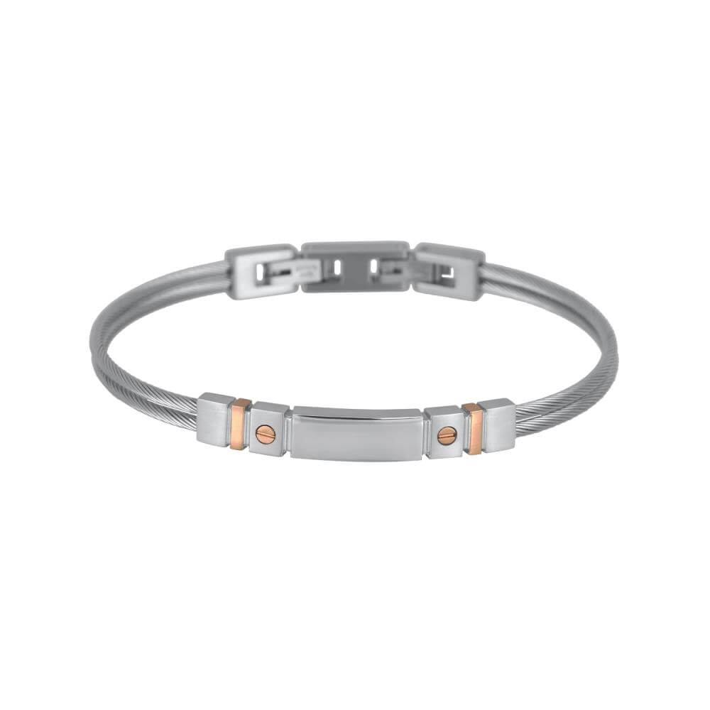 Bracciale Uomo 2Jewels Acciaio Semirigido Casual Elegante