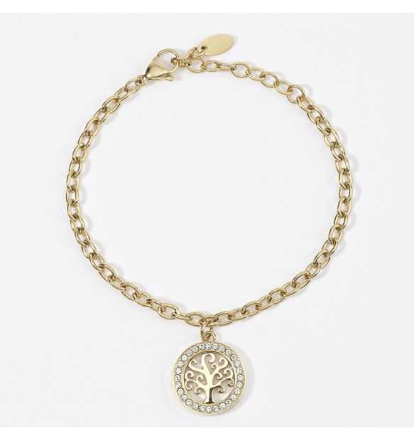 2JEWELS bracciale in acciaio dorato per donna ciondolo pendente 232294