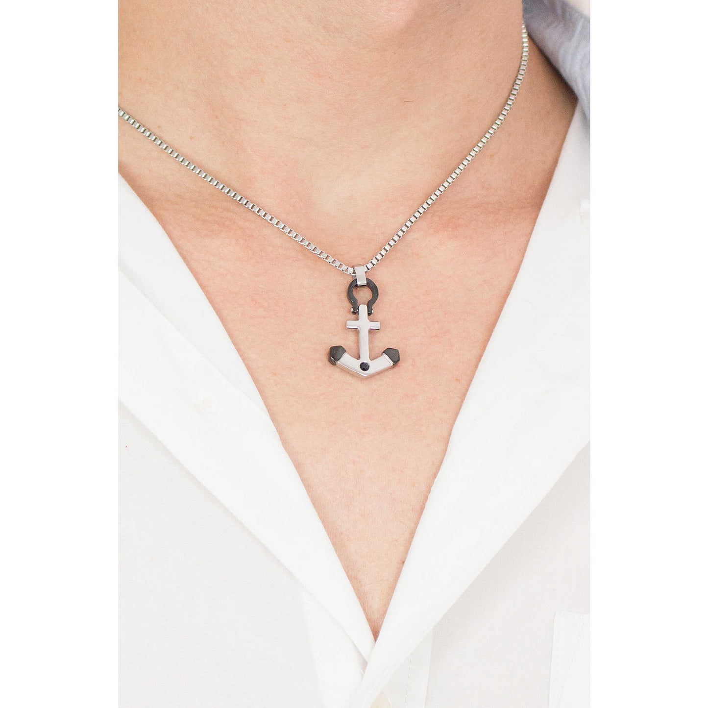 Collana girocollo in acciaio con ciondolo ipoallergenico 2JEWELS uomo
