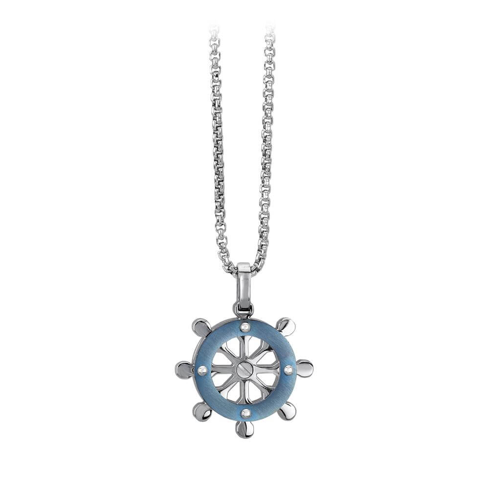 2jewels collana moda in acciaio per uomo casual timone ciondolo 251388