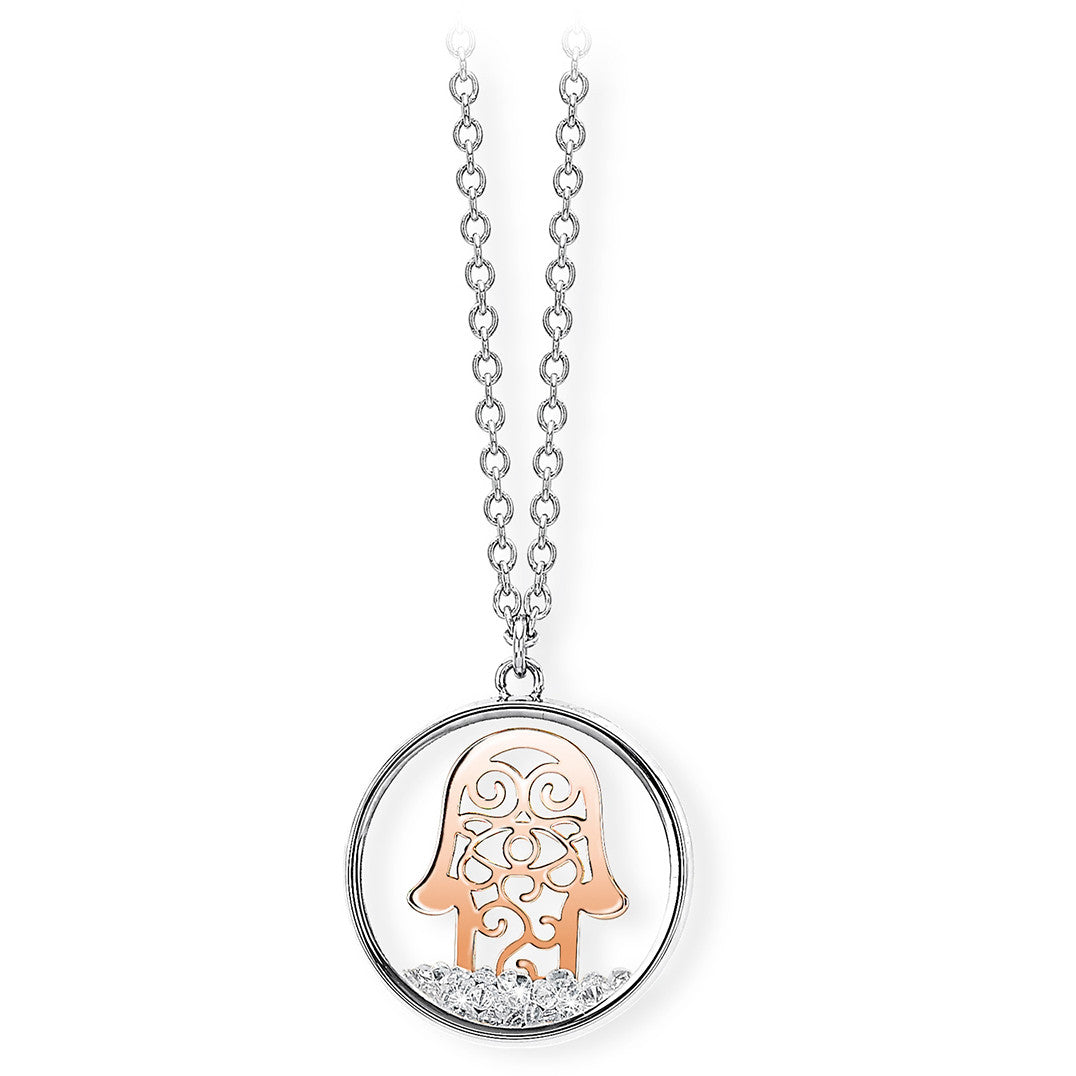 2JEWELS COLLANA LUNGA IN ACCIAIO PER DONNA CON CIONDOLO mano