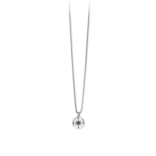 Collana in acciaio 316L con ciondolo rosa dei venti 2JEWELS uomo