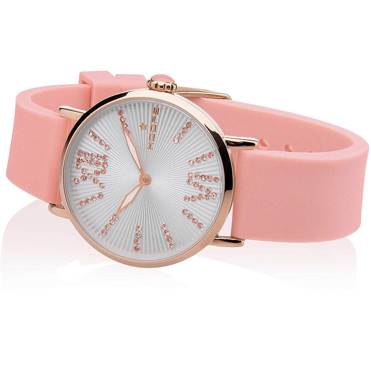 Orologio da polso donna silicone rosa e cristalli HOOPS 2603L-RG06 sottocosto