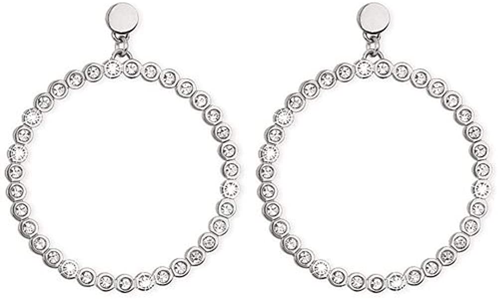 2JEWELS ORECCHINI PENDENTI PER DONNA A CERCHIO CON CRISTALLI 261246